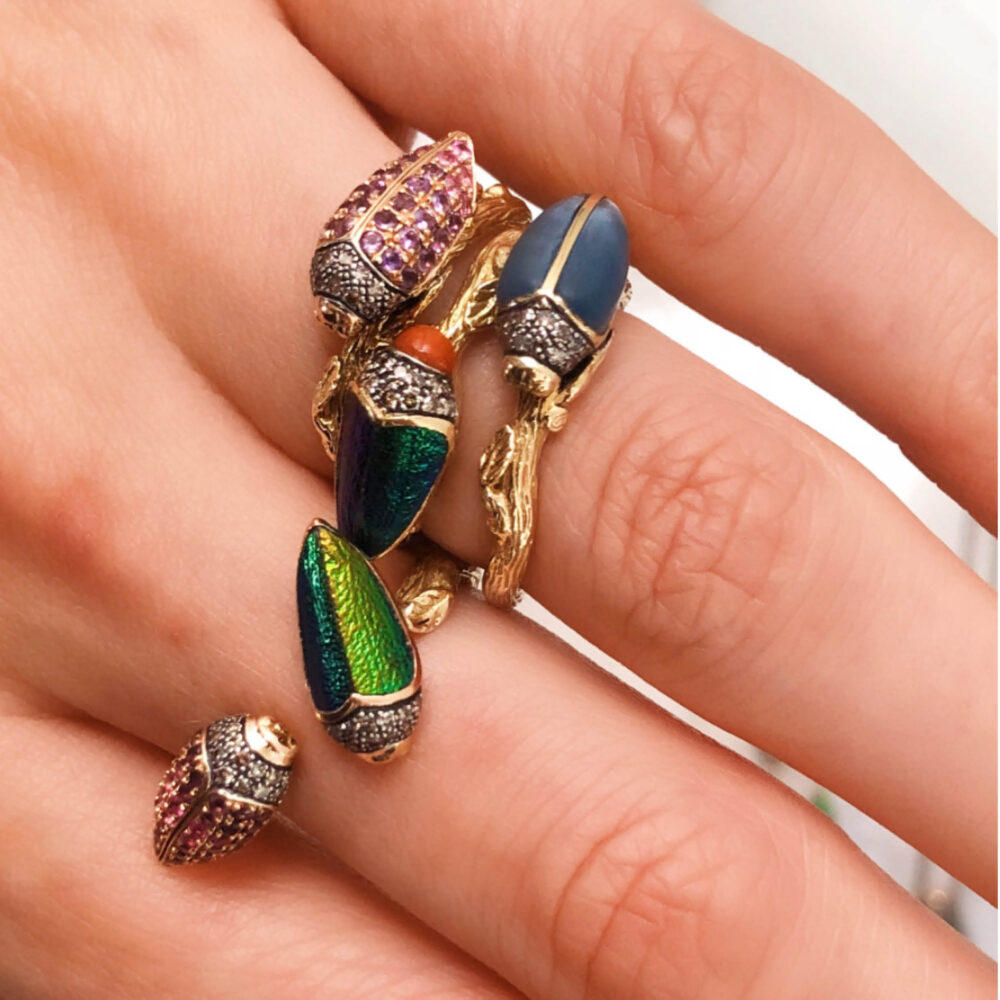 Bibi van der Velden_Ring Scarab Pink